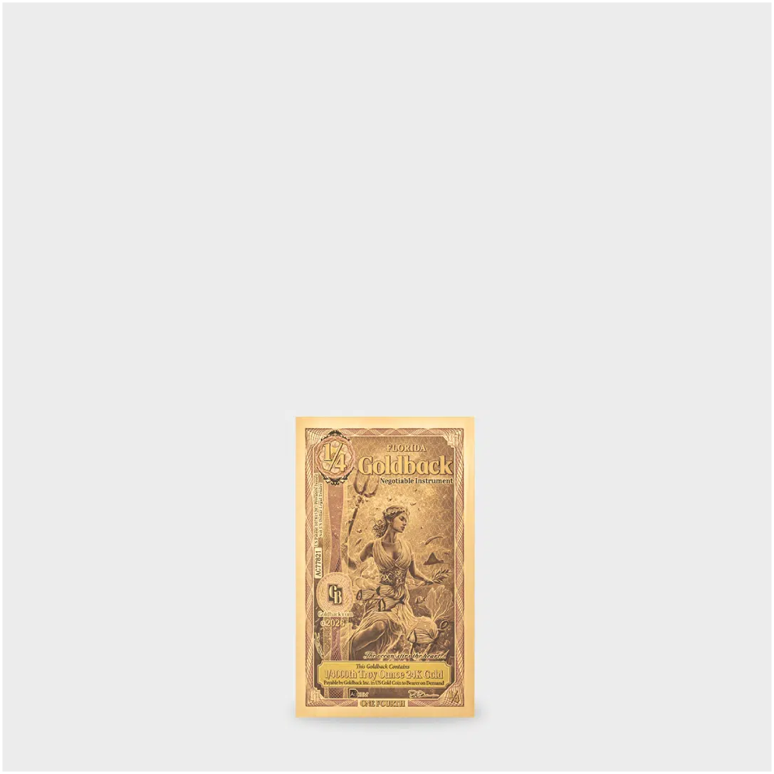 1/4 Goldback Note