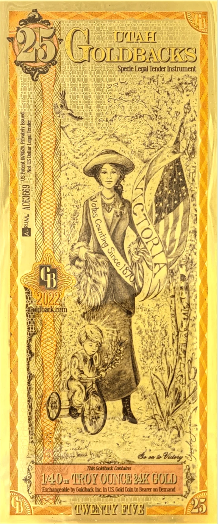 25 Goldback Note